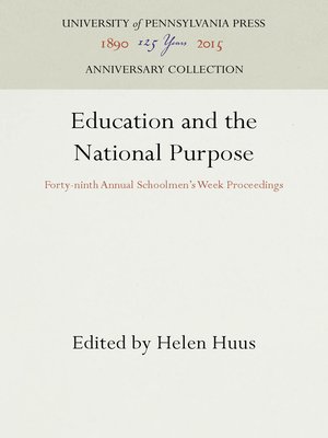 cover image of Education and the National Purpose